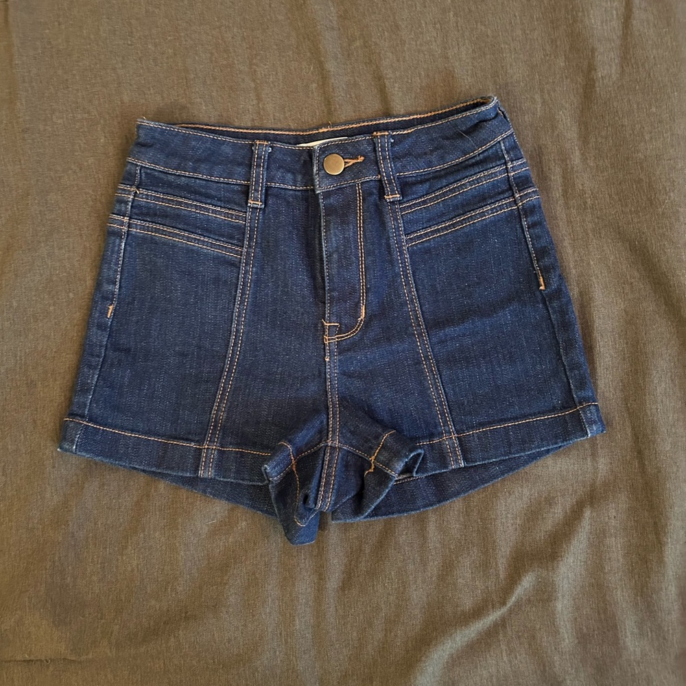Lottie Moss Dark Wash Shorts